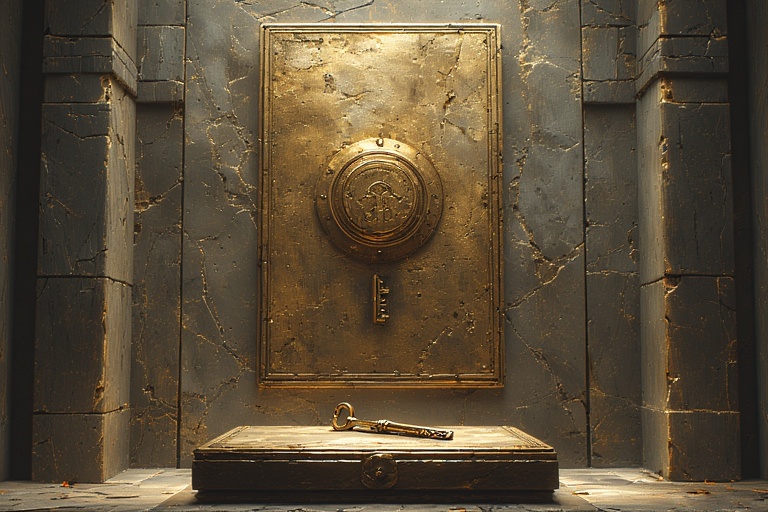 Symbolgrafik: Der Schlüssel zur Welt im Safe