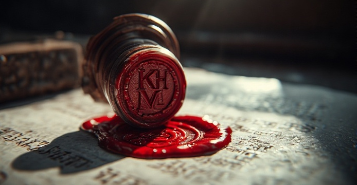 Wachssiegel mit Stempel